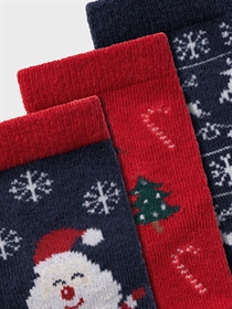 NAME IT 3-Pak Julesokker Richristmas Dark Sapphire